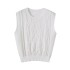 French lace sleeveless T-shirt