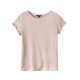 Round neck lace short sleeve T-shirt Round neck lace short sleeve T-shirt