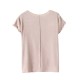 Round neck lace short sleeve T-shirt Round neck lace short sleeve T-shirt