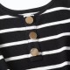 Large U-neck black and white striped vest T-shirt Large U-neck black and white striped vest T-shirt