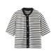 Black and white striped short-sleeved T-shirt Black and white striped short-sleeved T-shirt