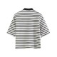 Black and white striped short-sleeved T-shirt Black and white striped short-sleeved T-shirt