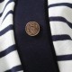 Black and white striped short-sleeved T-shirt Black and white striped short-sleeved T-shirt