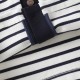 Black and white striped short-sleeved T-shirt Black and white striped short-sleeved T-shirt