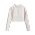 Retro slim-fit stand-up collar T-shirt