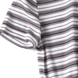 Versatile casual striped round neck short-sleeved T-shirt