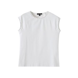 Round neck short sleeve T-shirt top