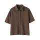 Polo collar short sleeve T-shirt top Polo collar short sleeve T-shirt top
