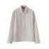 Striped lapel long-sleeved shirt