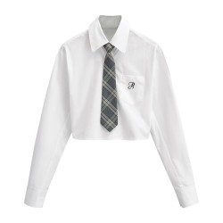 Cropped shirt top