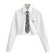 Cropped shirt top Cropped shirt top