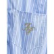 Vertical stripe pocket embroidery shirt Vertical stripe pocket embroidery shirt