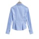 Vertical stripe pocket embroidery shirt Vertical stripe pocket embroidery shirt