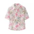 Versatile chiffon print short-sleeved shirt