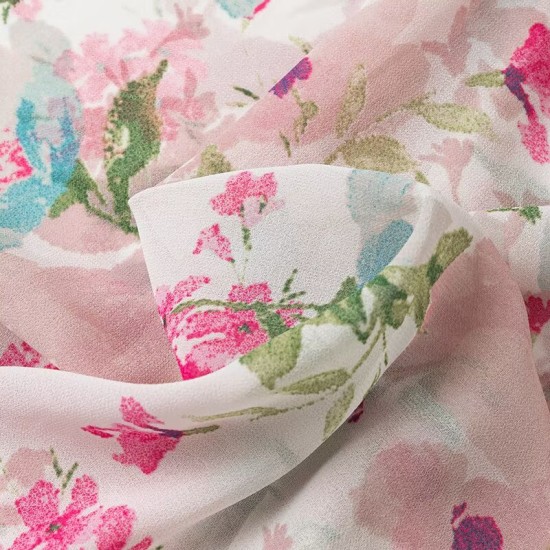 Versatile chiffon print short-sleeved shirt Versatile chiffon print short-sleeved shirt