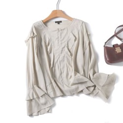 French romantic ruffle shirt