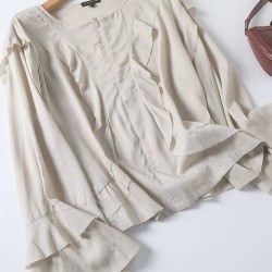 French romantic ruffle shirt