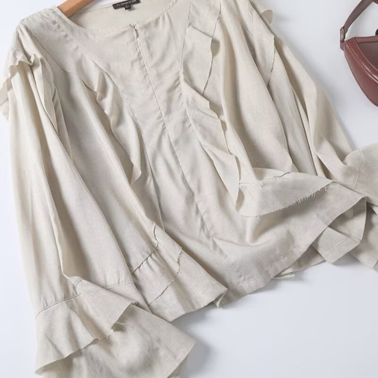 French romantic ruffle shirt
