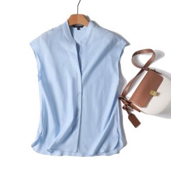 Mid-length denim shirt