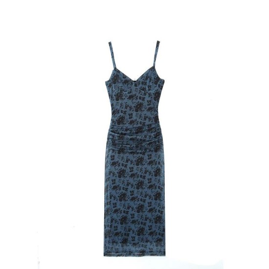 Slim waist mesh suspender dress Slim waist mesh suspender dress