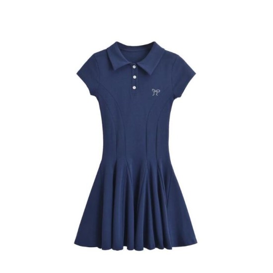 New style polo neck waist dress New style polo neck waist dress