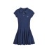 New style polo neck waist dress