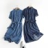 Tie waist denim dress