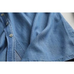 Tie waist denim dress