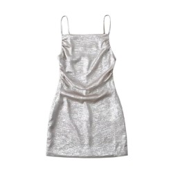 Sexy Metallic Glitter Sling Dress