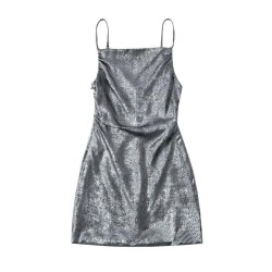 Sexy Metallic Glitter Sling Dress