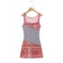 French retro patchwork printed chiffon dress