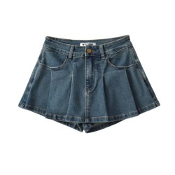 High waist denim shorts