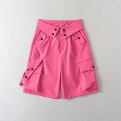 High Waist Cargo Pocket Shorts