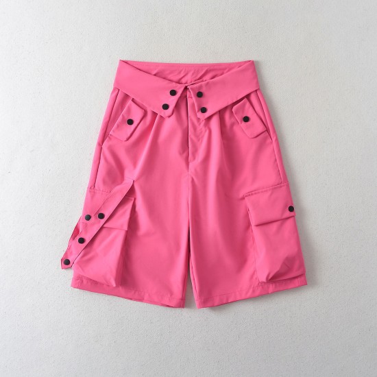 High Waist Cargo Pocket Shorts High Waist Cargo Pocket Shorts