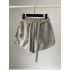 High waisted shorts with elastic drawstring