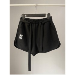 High waisted shorts with elastic drawstring