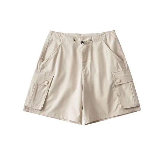 Drawstring wide-leg sports shorts Drawstring wide-leg sports shorts