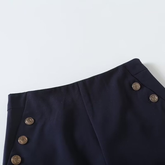 Metallic button commuter shorts Metallic button commuter shorts