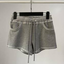 Slim drawstring casual shorts
