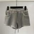 Slim drawstring casual shorts
