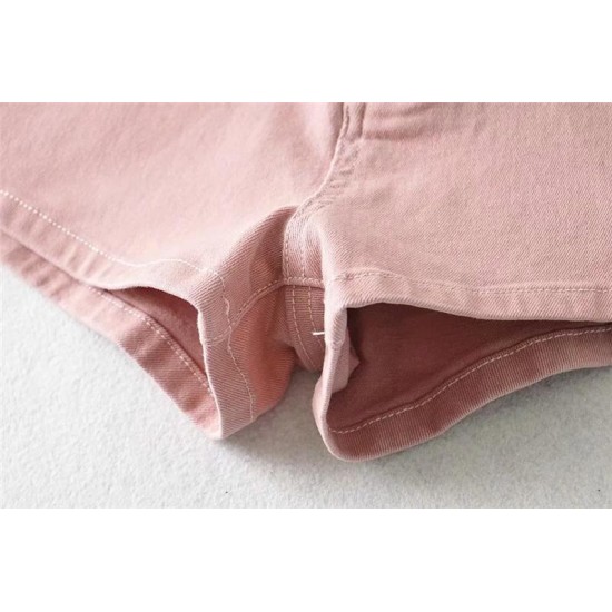 Hip-hugging slim denim shorts Hip-hugging slim denim shorts