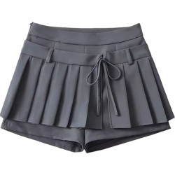 All-match pleated shorts