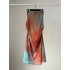 Fashionable fishtail hip-wrapped long skirt