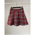 Preppy Check High Waist Skirt