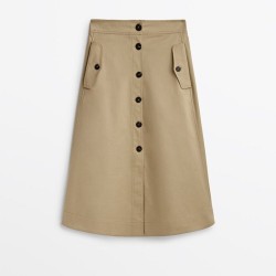 Midi A-line skirt