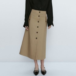 Midi A-line skirt