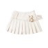 Heart button pleated skirt