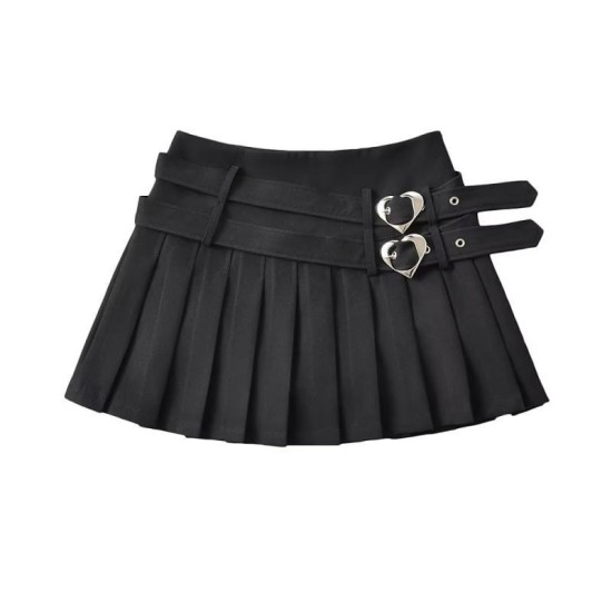 Heart button pleated skirt Heart button pleated skirt