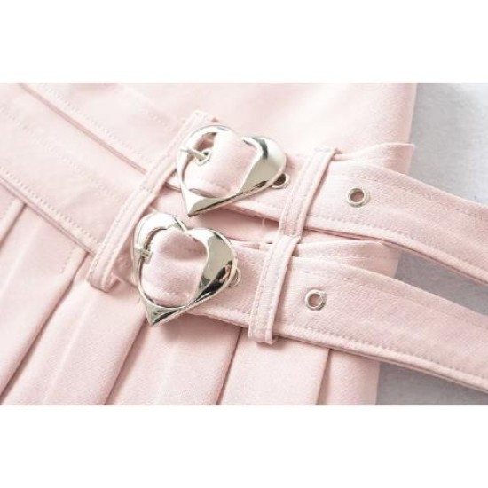Heart button pleated skirt Heart button pleated skirt