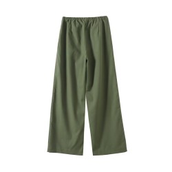 High waist elasticated casual pants